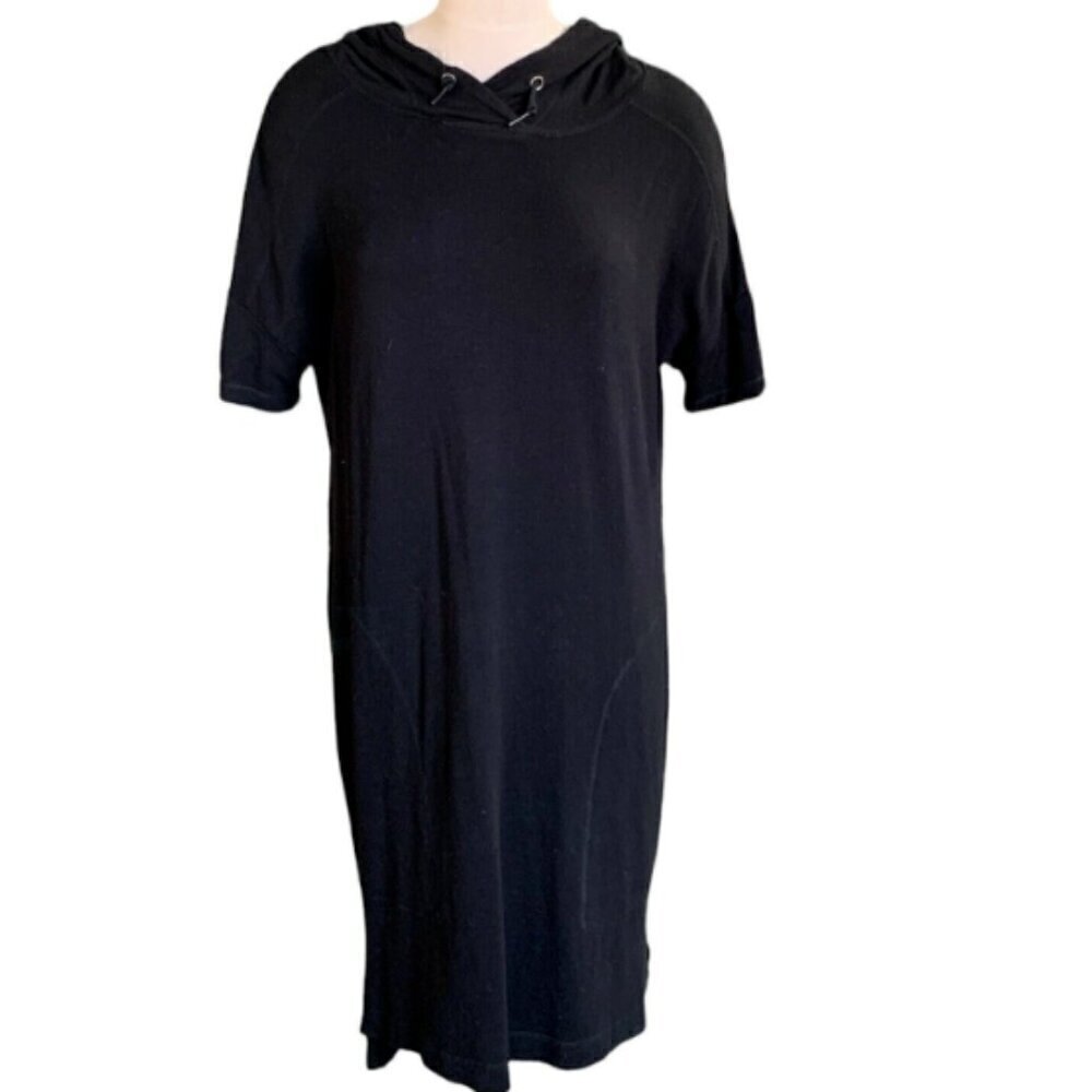 Philosophy Short Sleeve Hoodie T-shirt Dress Sz S Black‎ #353B